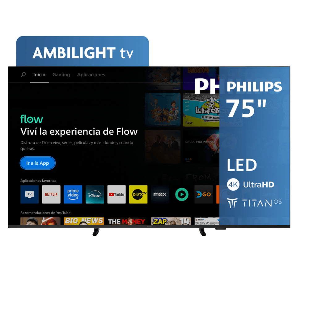 Smart TV Philips 75PUD8100/77 75" LED 4K Titan OS